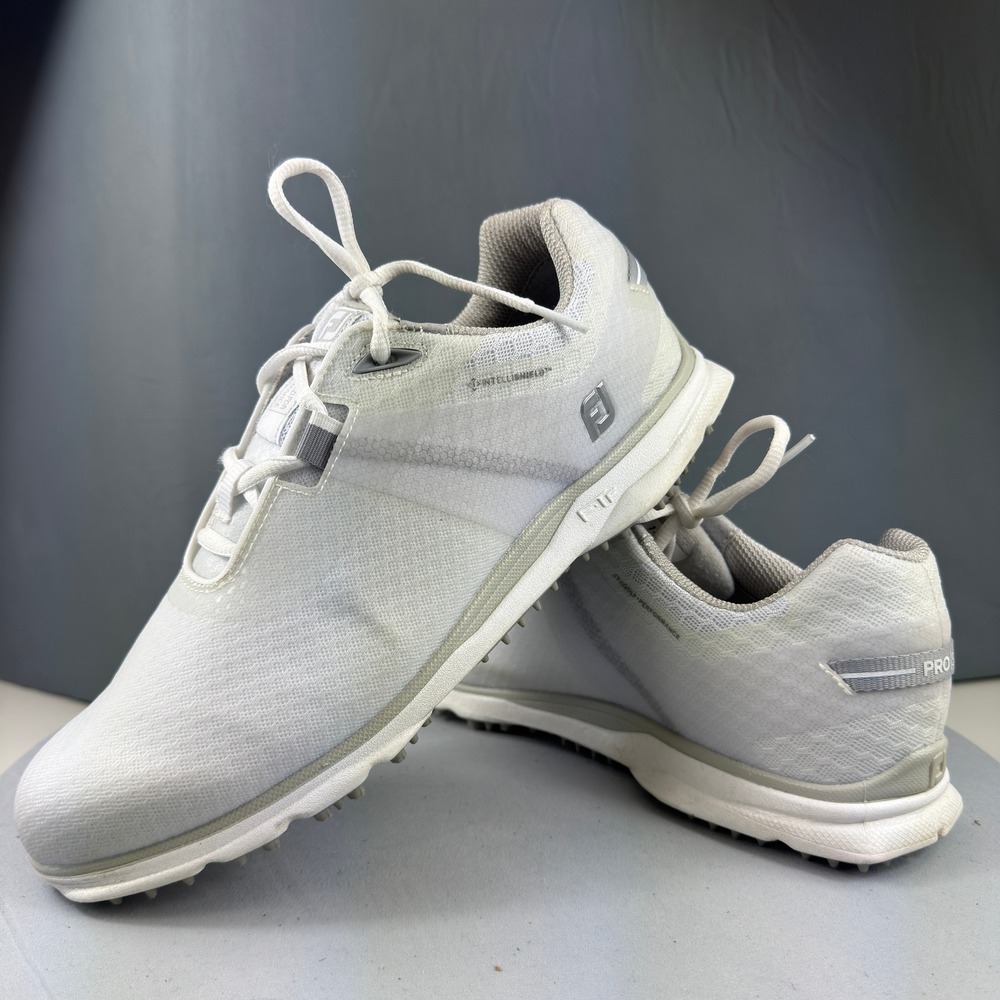 FootJoy Pro SL Golf Shoes Womens 10M White Grey Spikeless 98144